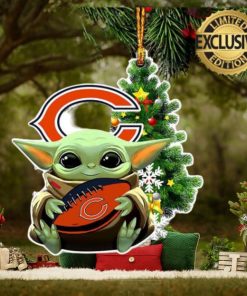 Chicago Bears Baby Yoda NFL Christmas Tree Decorations Ornament