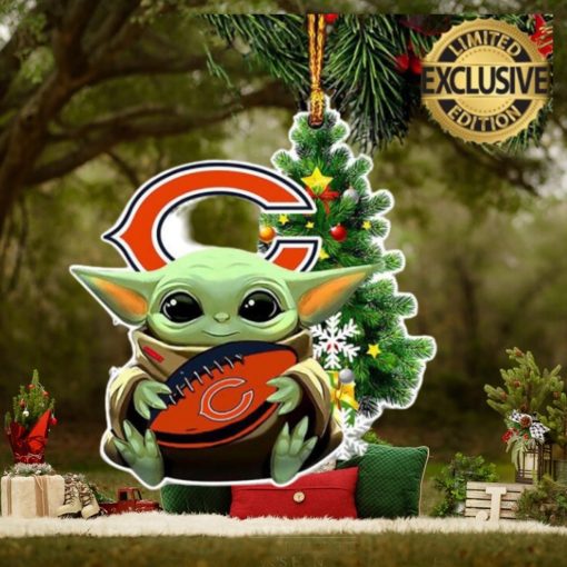 Chicago Bears Baby Yoda NFL Christmas Tree Decorations Ornament