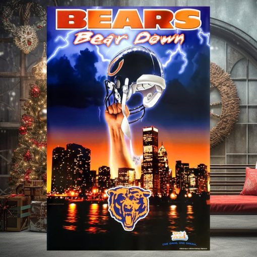 Chicago Bears Bear Down Super Bowl Xli Poster