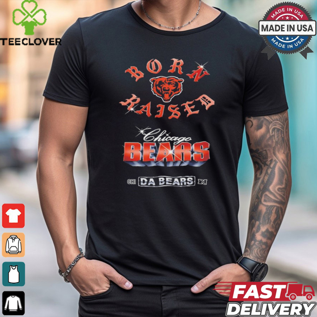 Chicago Bears Born x Raised Black Chrome Rocker Shirt Chicago Bears Born x Raised Black Chrome Rocker Shirt