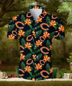 Chicago Bears CB Tropical Flower Pattern All Over Print Hawaiian Shirt White Beach Shirt NFL