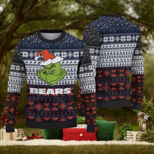 Chicago Bears Christmas Grinch Hot Trending Ugly Sweater For Fans