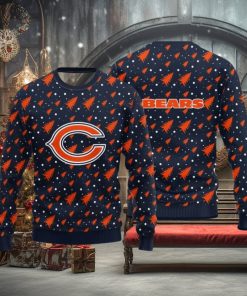 Chicago Bears Christmas Pine Tree Patterns Pattern Knitted Sweater