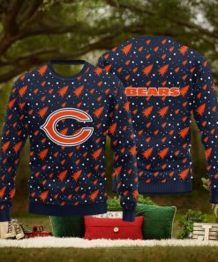 Chicago Bears Christmas Pine Tree Patterns Pattern Knitted Sweater