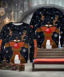 Chicago Bears Christmas Reindeer Sunglasses New 3D Sweater For Fans Gift Christmas