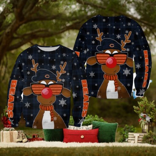 Chicago Bears Christmas Reindeer Sunglasses New 3D Sweater For Fans Gift Christmas