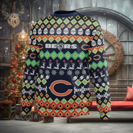 Chicago Bears Colorful Ugly Christmas Sweater