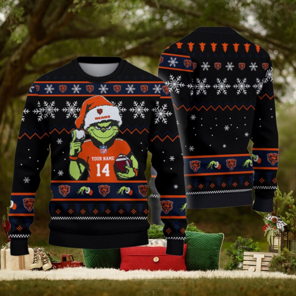 Chicago Bears Custom Chrismas Ugly Sweater Chicago Bears Custom Chrismas Ugly Sweater