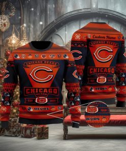 Chicago Bears Football Team Logo Christmas Gift All Over Print Ugly Christmas Sweater