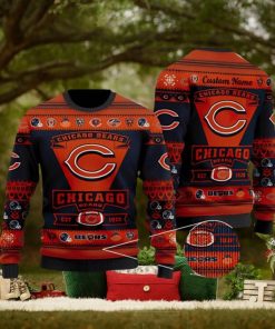 Chicago Bears Football Team Logo Christmas Gift All Over Print Ugly Christmas Sweater