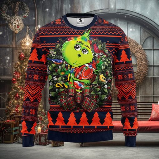 Chicago Bears Grinch Hug Christmas Ugly Sweater