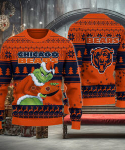 Chicago Bears Grinch Ugly Christmas Sweater