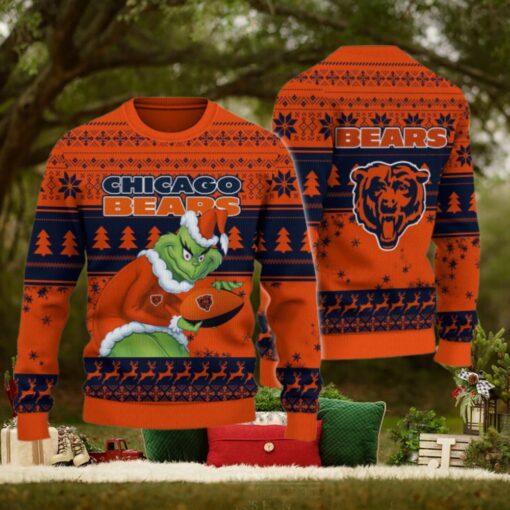 Chicago Bears Grinch Ugly Christmas Sweater
