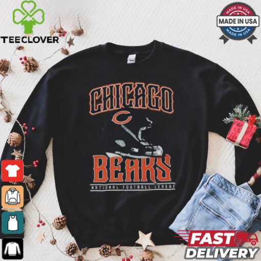 Chicago Bears Helmet Garment Dyed Heavyweight T Shirt