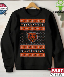 Chicago Bears Holiday Lights Sweater Long Sleeve T Shirt