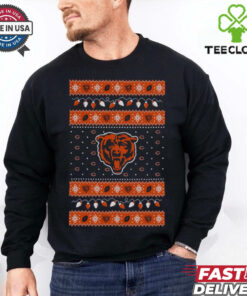 Chicago Bears Holiday Lights Sweater Long Sleeve T Shirt 2 Chicago Bears Holiday Lights Sweater Long Sleeve T Shirt