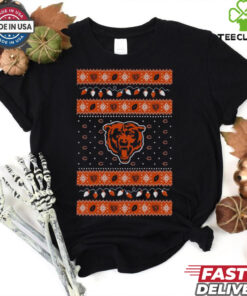 Chicago Bears Holiday Lights Sweater Long Sleeve T Shirt 3 Chicago Bears Holiday Lights Sweater Long Sleeve T Shirt