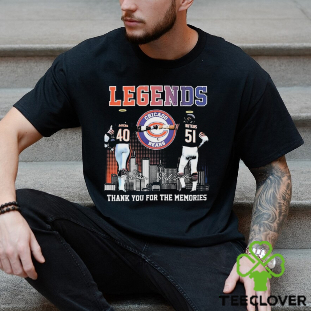 Chicago Bears Legends Sayers And Butkus Signatures Shirt Chicago Bears Legends Sayers And Butkus Signatures Shirt
