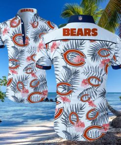 Chicago Bears Logo White Shirt Hawaiian Summer Beach Shirt Full Print