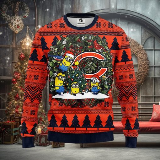 Chicago Bears Minion Christmas Ugly Sweater