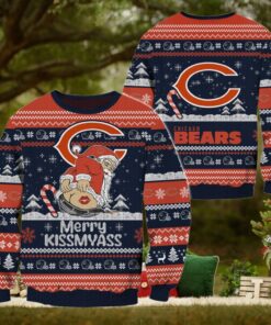 Chicago Bears NFL 2024 Merrykissmyass Funny Santa Claus Christmas Ugly Sweater