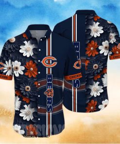 Chicago Bears NFL Flower 3D Hawaiian Shirt