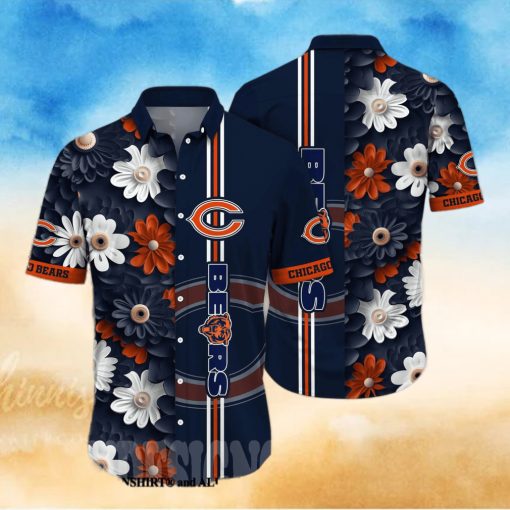 Chicago Bears NFL Flower 3D Hawaiian Shirt