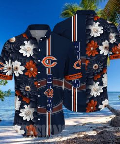 Chicago Bears NFL Flower 3D Hawaiian Shirt