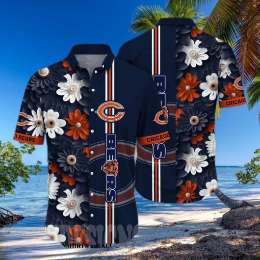 Chicago Bears NFL Flower 3D Hawaiian Shirt