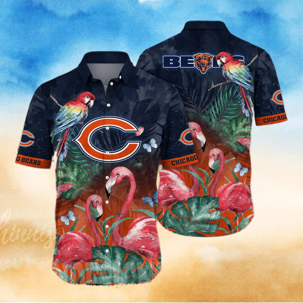 Chicago Bears NFL Flower Full Printing Hawaiian Shirt Chicago Bears NFL Flower Full Printing Hawaiian Shirt