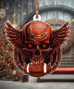 Chicago Bears NFL Football Skull Xmas Gifts Christmas Tree Decorations Ornament