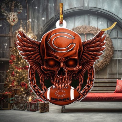 Chicago Bears NFL Football Skull Xmas Gifts Christmas Tree Decorations Ornament