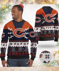 Chicago Bears NFL Football Team Logo Symbol 3D Ugly Christmas Sweater Shirt Apparel For Men And Women On Xmas Days2