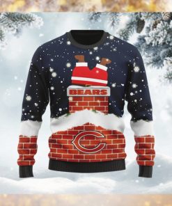 Chicago Bears NFL Football Team Logo Symbol Santa Claus Custom Name Personalized 3D Ugly Christmas Sweater Shirt For Men And Women On Xmas Days