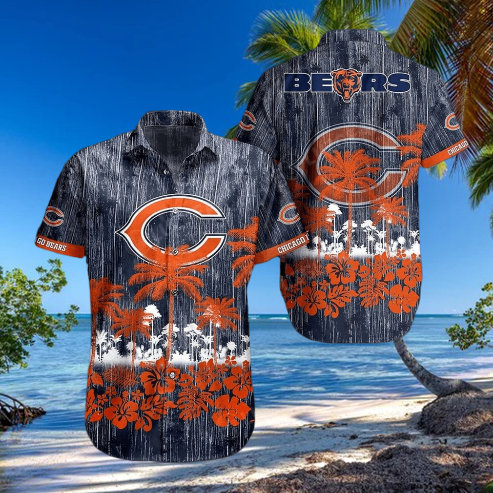 Chicago Bears Nfl Hawaiian Shirt Short 3d For Fans-1