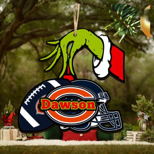 Chicago Bears NFL Grinch Personalized Ornament SP121023102ID03