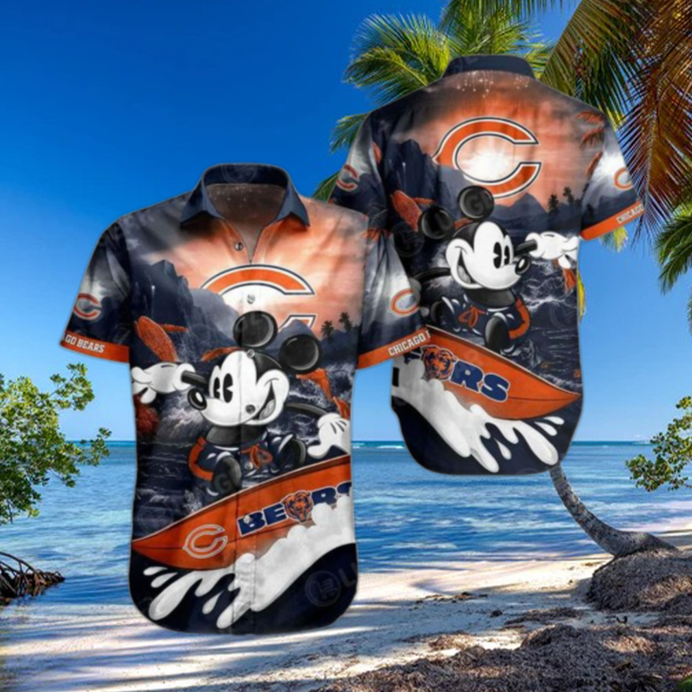 NFL Chicago Bears Funny 3D NFL Hawaiian Shirt Mickey All over