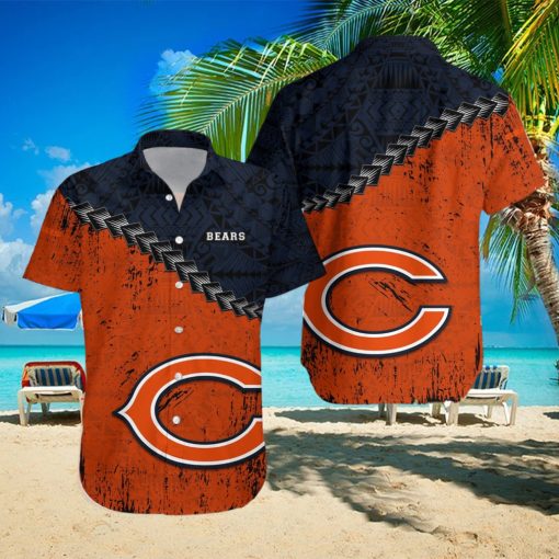 Chicago Bears NFL Polynesian Tattoo Hawaiian Shirt