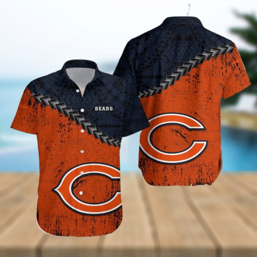 Chicago Bears NFL Polynesian Tattoo Hawaiian Shirt