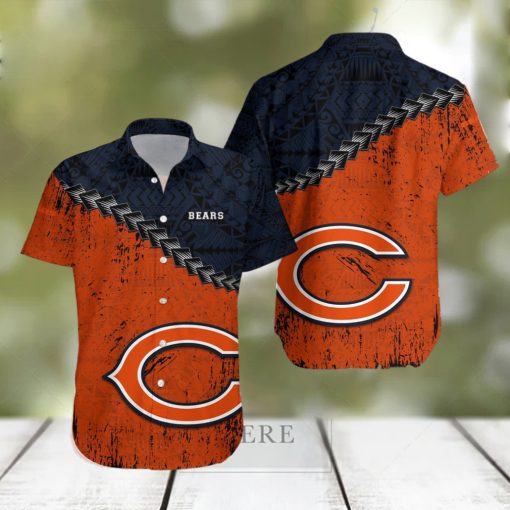 Chicago Bears NFL Polynesian Tattoo Hawaiian Shirt