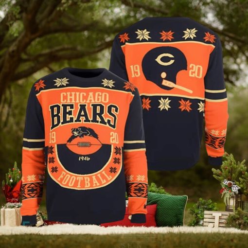 Chicago Bears NFL Retro Cotton Ugly Christmas Sweater