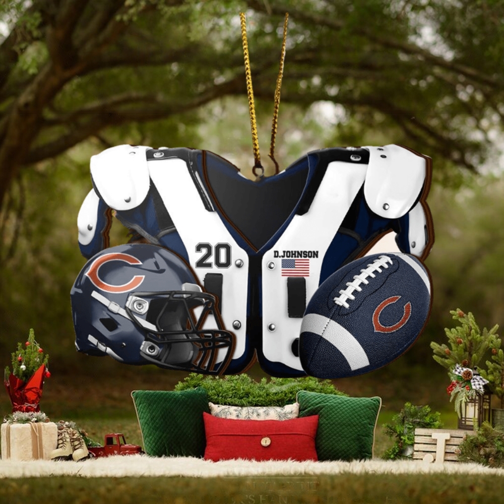 Chicago Bears NFL Sport Ornament Custom Your Name And Number Chicago Bears NFL Sport Ornament Custom Your Name And Number