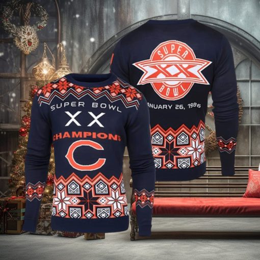 Chicago Bears NFL Super Bowl Commemorative Ugly Sweater
