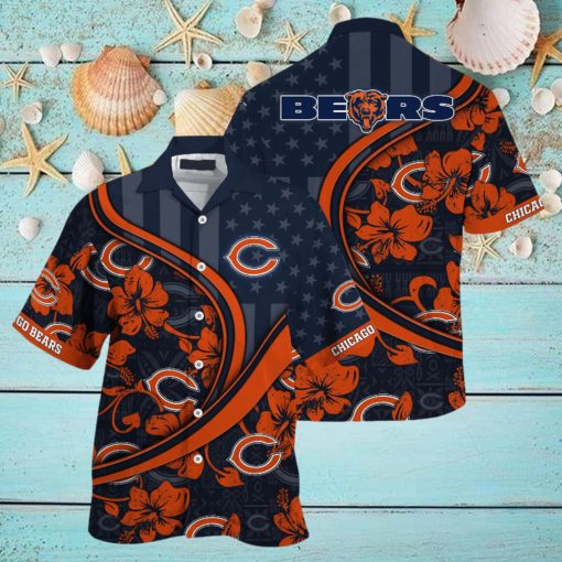 Chicago Bears NFL Us Flag Hawaiian Shirt Custom Summer Aloha Shirt