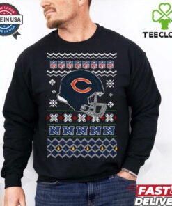 Chicago Bears NFL football Christmas helmet shirt
