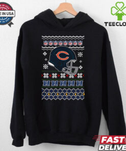 Chicago Bears NFL football Christmas helmet shirt