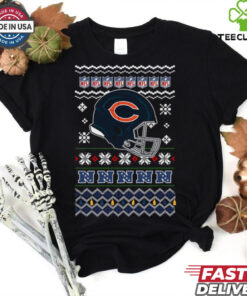 Chicago Bears NFL football Christmas helmet shirt