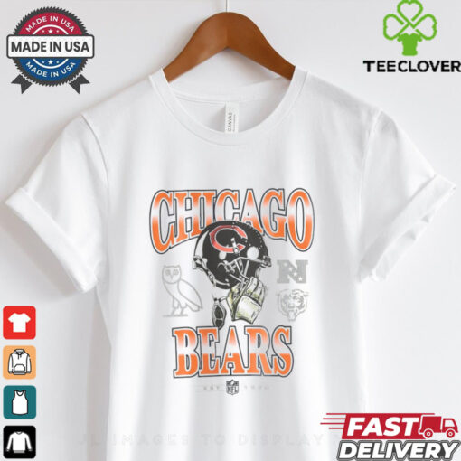 Chicago Bears OVO Heather Gray Graphic T Shirt