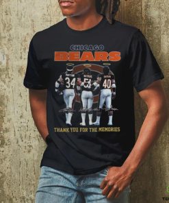 Chicago Bears Payton And Butkus And Sayers Thank You For The Memories T Shirt