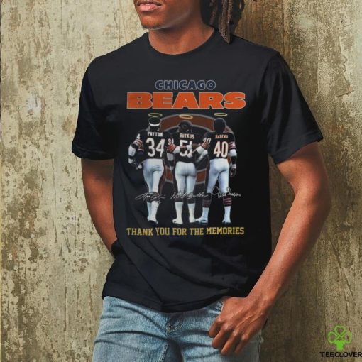 Chicago Bears Payton And Butkus And Sayers Thank You For The Memories T Shirt